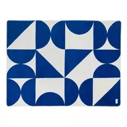 Modro-kremno bela odeja 150x200 cm Tul – noo.ma