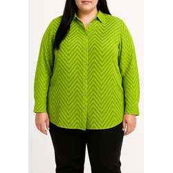 Plus size bluza, zelena