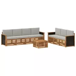 Setovi sofa s jastukom 8 pcs Čvrsto drvo akacije