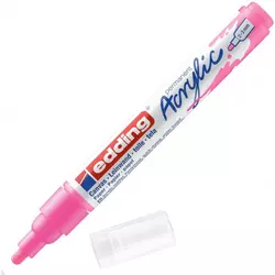 Akrilni marker E-5100 medium 2-3mm obli vrh Edding neon roze