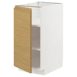 METOD Podni element s policama, bela/Voxtorp im. hrastovine, 40x60 cm