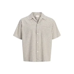 JACK & JONES Srajca  kaki / oliva / bela