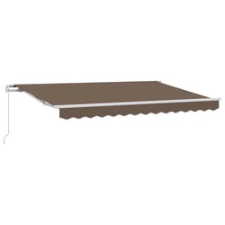 Povlačivi tende Sivosmeđa 400 × 350 cm Poliester i aluminij