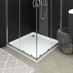 Podloga za tuširanje s točkicama bijela 80 x 80 x 4 cm ABS