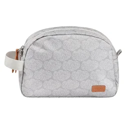 Kozmetická taštička Tolietry Pouch Beaba Tiny Dots so zipsom sivá s bodkami BE940282