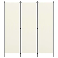 Sobna pregrada s 3 panela bijela 150 x 180 cm