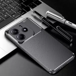 Maska Carbon Defender za Xiaomi Redmi Note 14 4G (EU) crna