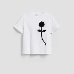 Reserved - Majica kratkih rukava s cvjetnim aplikacijom