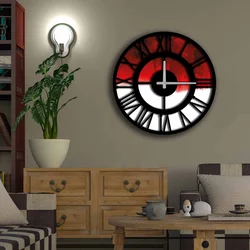 Opviq MDF Zidni sat 50cm Šareni