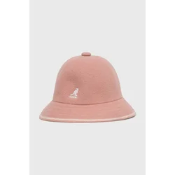 Volnen klobuk Kangol roza barva