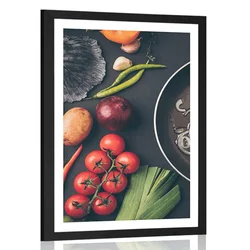 Plakat s paspartujem kulinarična umetnost - 40x60 silver