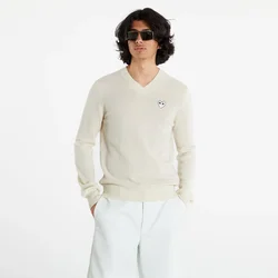 Mikina Comme des Garçons PLAY White Heart Pullover Natural Color M