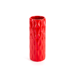 DIKER HOME Keramička vaza, 18cm, Crvena