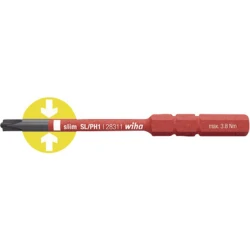 WIHA 34589 slimBit električarski Bit PlusMinus / Pozidriv, SL/PZ1