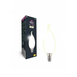 Žarnica z žarilno nitko C37, MAT E14, 4W, 3000K