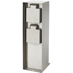 ROCK UTIČNICA NA STUPU IP44/NEHRĐAJUĆI ČELIK/INOX/BOČNO UZEMLJENJE