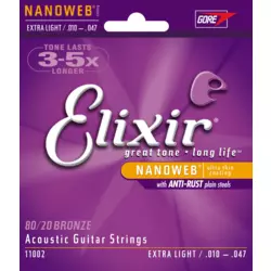 Elixir 010-047 AC Extra Light NW 80/20 (11002)