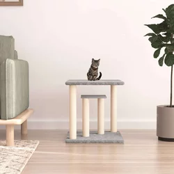 Grebalica za mačke s platformama svjetlosiva 50 cm