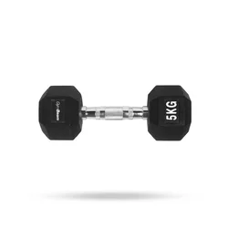 GymBeam Hexagonal Dumbbell  white 5 kg