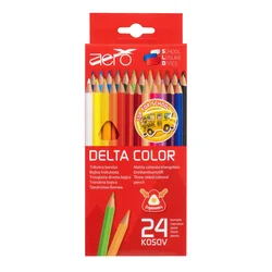 Drvene bojice trokutaste Aero delta color 24 kom u kartonskom pakiranju