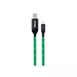 Yenkee YCU 231 GN LED micro USB kabel, 1m, zelen