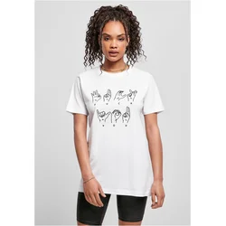 Womens FU T-shirt in sign language white