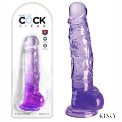 King Cock 8” Providni Dildo sa Testisima
