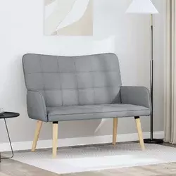 Kauč za dvoje Svijetlo siva 115 x 61 x 87 cm tkanina