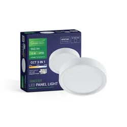 Green tech LED panel nadgradni 12w, 3cct, okrugli ( cx-r02-12-3cct )
