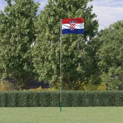 Hrvatska zastava i jarbol 5,5 m aluminijski