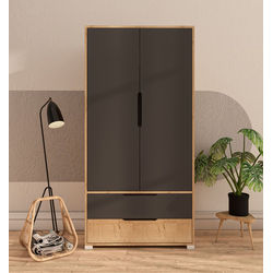HANAH HOME Ormar Flora 90 Safir hrast Anthracite