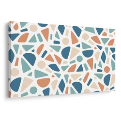 Slika pastelni terrazzo v modrih tonih - 40x30