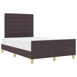 Vidaxl Konstrukcija postelje Temno rjava 140 x 200 cm blago