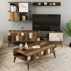 Hanah Home Set TV Komoda i klub sto Orah