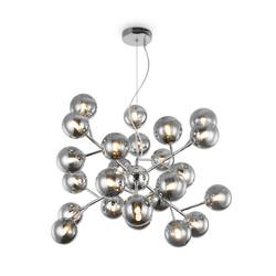 Maytoni MOD545PL-24CH - Luster na sajli DALLAS 24xG9/28W/230V dimno staklo