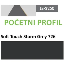Profil Zidni MDF Početni LB-2250-A Soft Touch Storm Grey (726) 2800x115x12mm ( 026-091 )