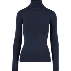Womens knitted turtleneck in a navy design