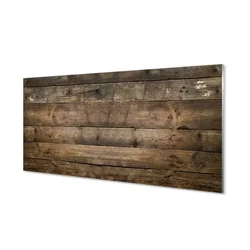 tulup.si Slika na steklu Les plank stena 140x70 cm 4 obešalnika