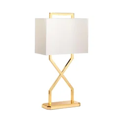 Elstead CROSS-TL-IVORY - Stona lampa CROSS 1xE27/60W/230V zlatna/bela