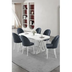 Hanah Home Trpezarijski set, 7 komada, Teget