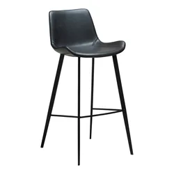 Črn barski stol (višina sedeža 74,5 cm) Hype – DAN-FORM Denmark