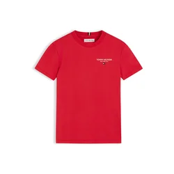 TOMMY HILFIGER Majica Essential rdeča / bela