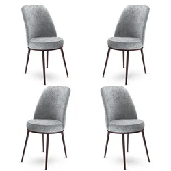 Hanah Home Set 4 trpezarijske stolice Dexa Sivo-Braon