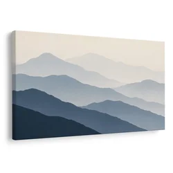 Slika megličaste plasti gorskih grebenov - 60x40