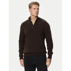 Barbour Pulover Holden  MKN0837BR17 Temno rjava Regular Fit