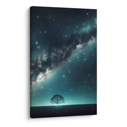 Slika drevo življenja in galaksija - 40x60