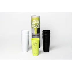 Skaza set 7 kozarcev, beli, črni, zeleni (102472)