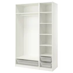PAX Kombinacija garderobera, bela, 150x58x236 cm