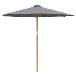 Vrtni suncobran Tamno siva O 270 x 260 cm bambus