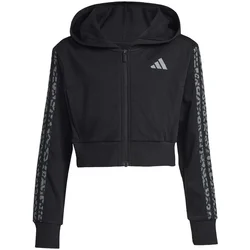 Adidas Duks za devojčice sa kapuljačom Jg An 3S Ft Fz KB6985, Crni